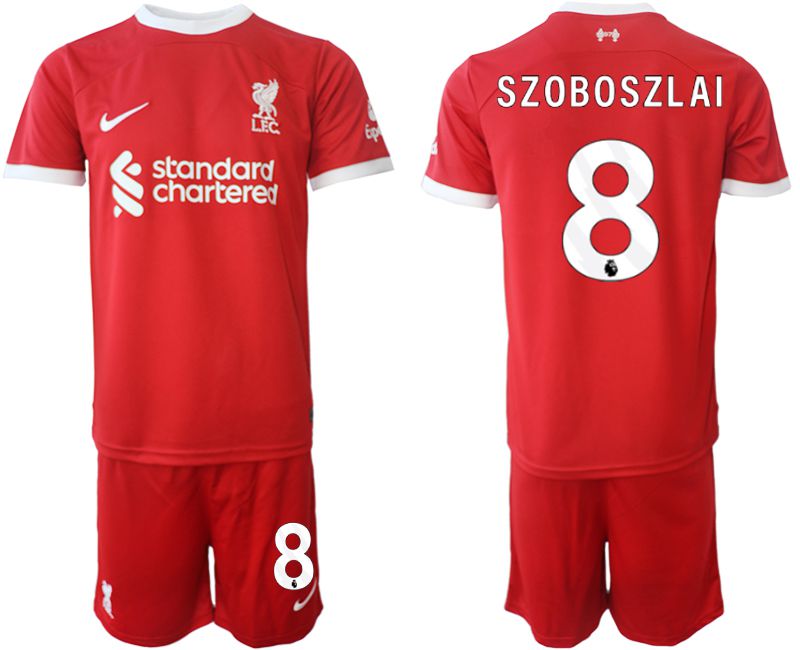 Men 2023-2024 Club Liverpool home red 8 Soccer Jersey